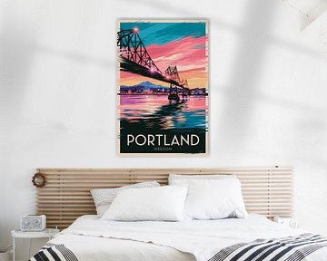 Portland, Oregon Vintage Reisposter