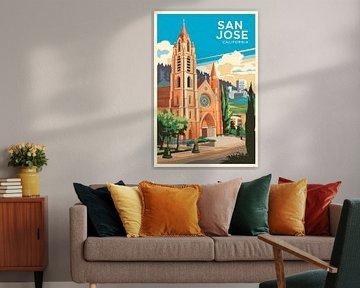San Jose, California Vintage Travel Poster by Poster Art Shop