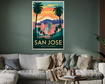 San Jose, California by Poster Art Shop