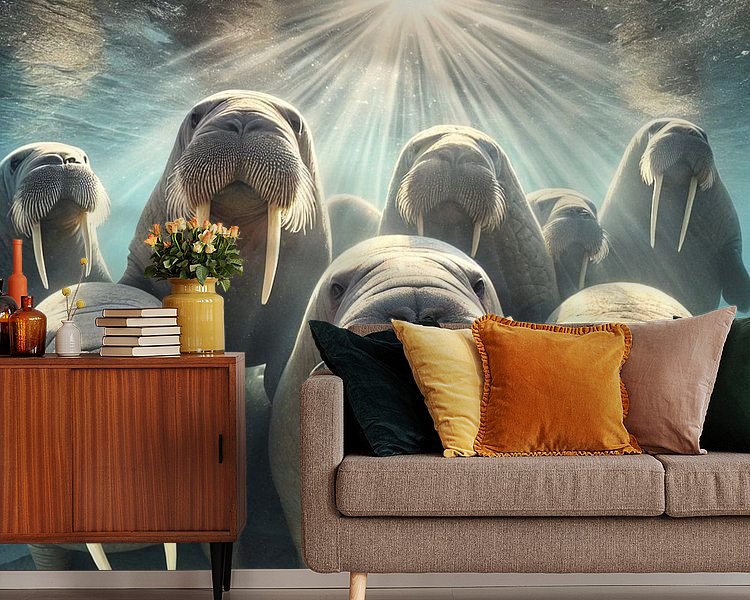 Voorbeeld van het werk in een kamer