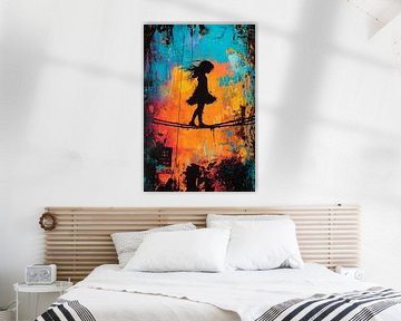 Meisje balancerend op een koord van Imperial Art House