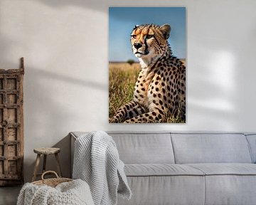 Gepard ruht sich auf Rasen aus von Imperial Art House