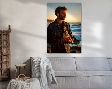 Dreaming on the beach by Poster Art Shop
