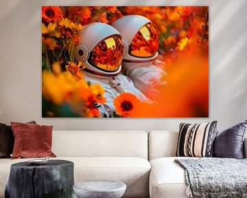 Astronauts in the flower field by Poster Art Shop