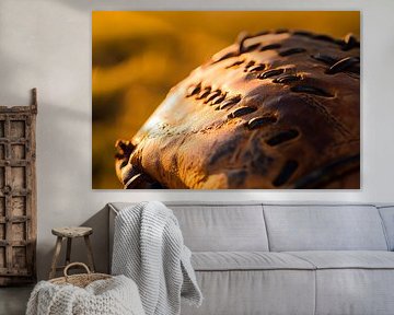 Baseball glove in sunlight by Poster Art Shop