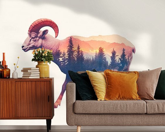 Voorbeeld van het werk in een kamer