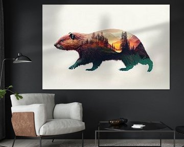 Beavers and nature by Poster Art Shop