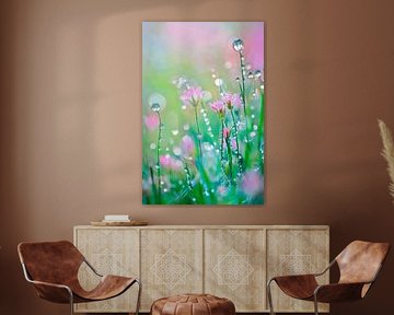 Fleurs sous la lumière de l'arc-en-ciel sur Poster Art Shop