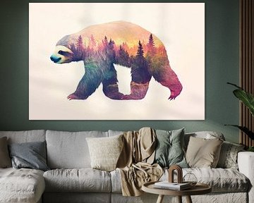Bär im Wald von Poster Art Shop