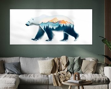 L'ours et la nature sur Poster Art Shop