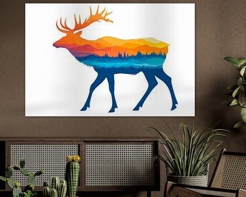 Colourful landscape overlay by Poster Art Shop