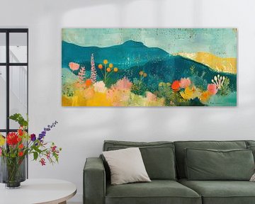 Bloementuin | Dreamland Blooms van Abstract Schilderij