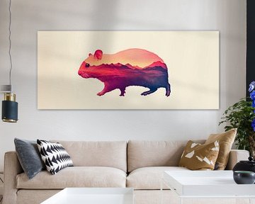 Colourful animal landscape by Poster Art Shop