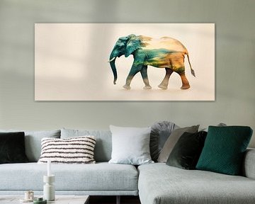Colourful elephant by Poster Art Shop