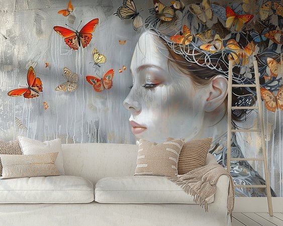 Voorbeeld van het werk in een kamer