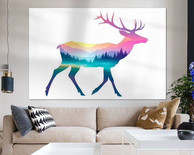 Voorbeeld van het werk in een kamer