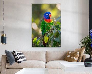 Bunter Regenbogenpapagei von Poster Art Shop