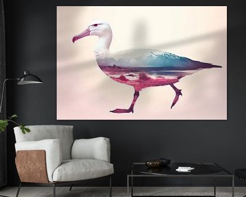 Vogel met landschap van Poster Art Shop