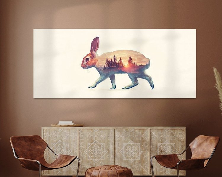 Voorbeeld van het werk in een kamer