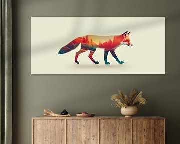 Kleurrijke vos van Poster Art Shop