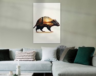 Voorbeeld van het werk in een kamer