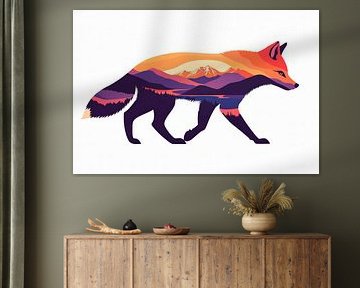 Vossen in het landschap