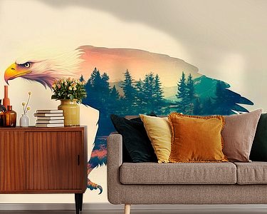 Voorbeeld van het werk in een kamer