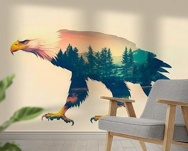 Voorbeeld van het werk in een kamer