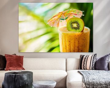 Cocktail de fruits tropicaux sur Poster Art Shop