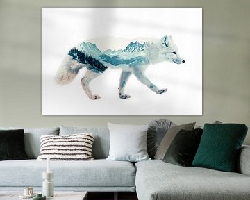 Fox in the mountains by Poster Art Shop