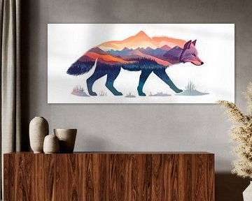 Paysage de renards sur Poster Art Shop