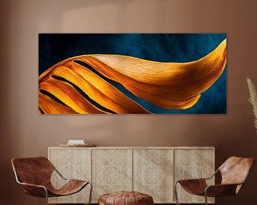 Gouden bladstructuur van Poster Art Shop