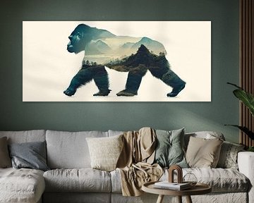 Gorilla in nature by Poster Art Shop