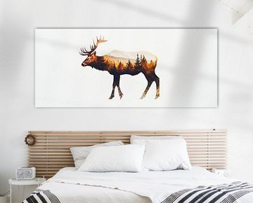 Deer and nature by Poster Art Shop