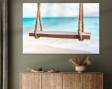 Hangstoel aan zee van Poster Art Shop