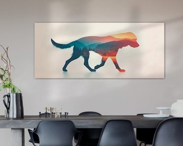 Dog and landscape by Poster Art Shop
