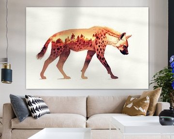 Hyena in het bos van Poster Art Shop