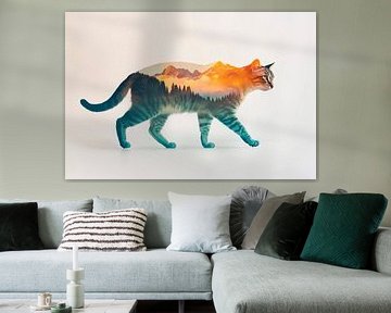 Cat Nature Fusion by Poster Art Shop