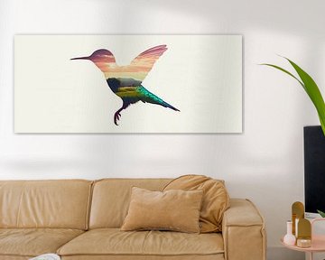 Kolibrie in kleuren van Poster Art Shop