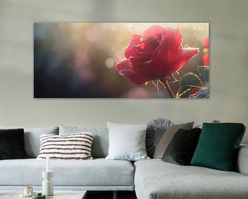 Small morning dew rose by Poster Art Shop