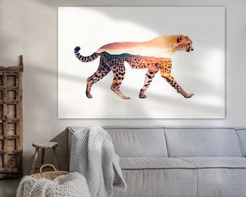 Landschap in de jachtluipaard van Poster Art Shop