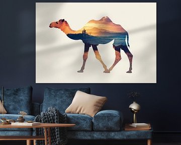 Desert landscape in a camel by Poster Art Shop