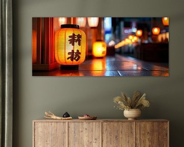 Lantaarnmagie bij nacht van Poster Art Shop
