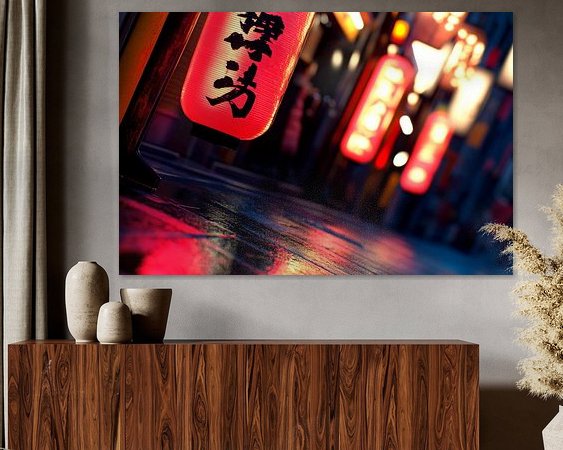 Voorbeeld van het werk in een kamer