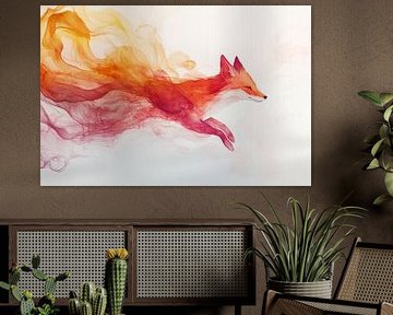 Fox in warm watercolour tones by Imperial Art House