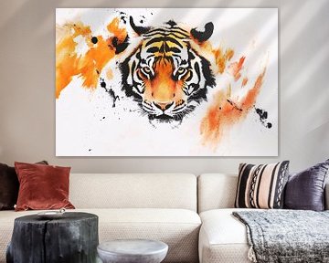 Aquarel tijger schilderij kunst van Imperial Art House