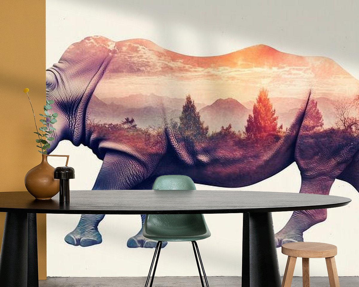 Voorbeeld van het werk in een kamer