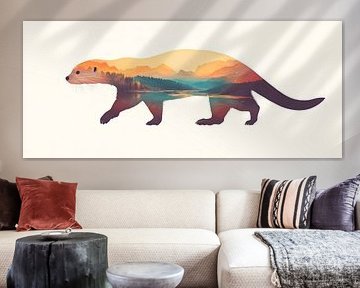 Nature in silhouette style by Poster Art Shop