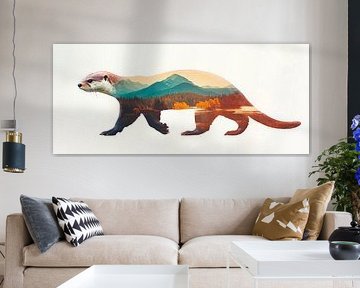 Nature in the water otter by Poster Art Shop