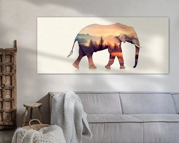 Natuur ontmoet wilde dieren van Poster Art Shop